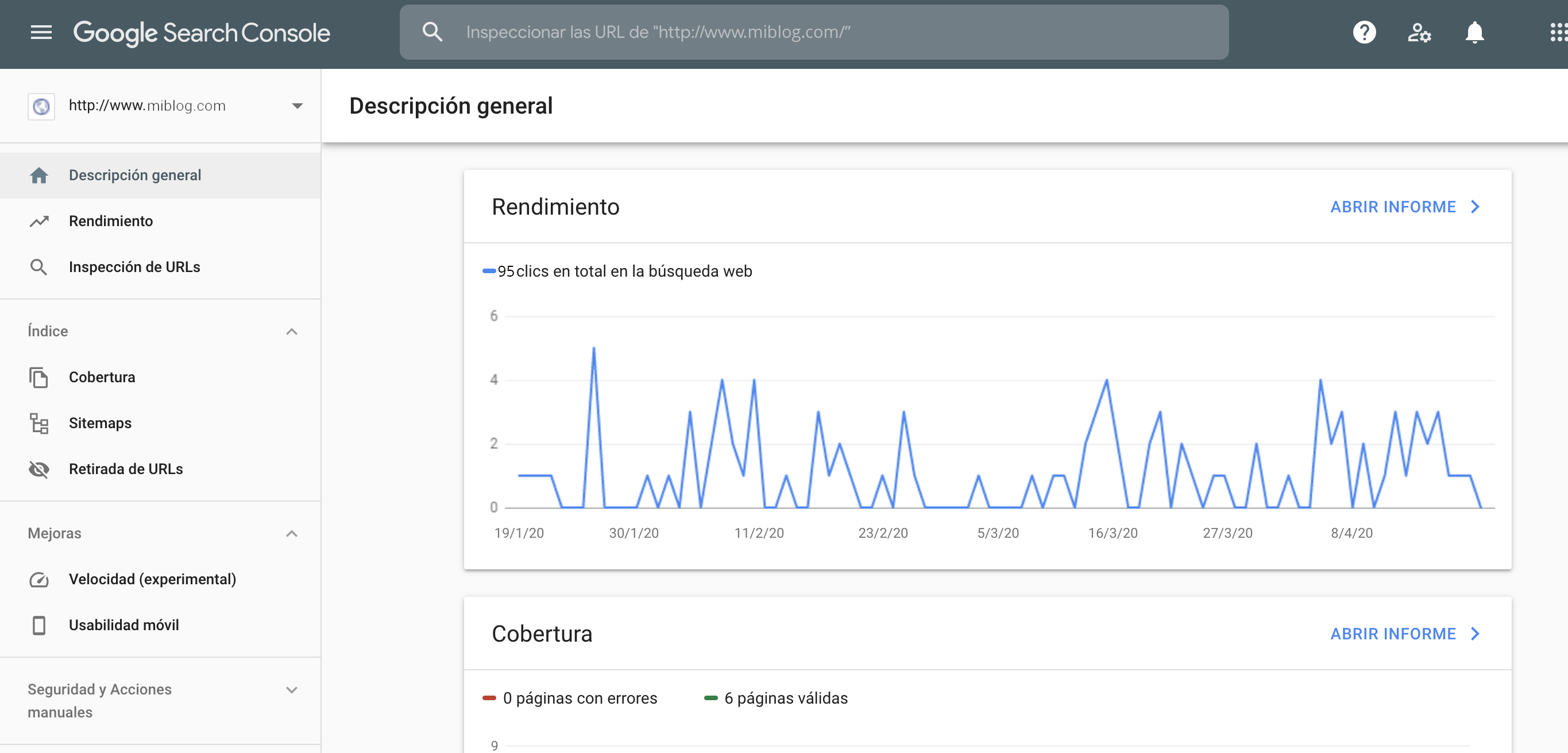 Cómo empezar un blog desde cero - Google Search Console
