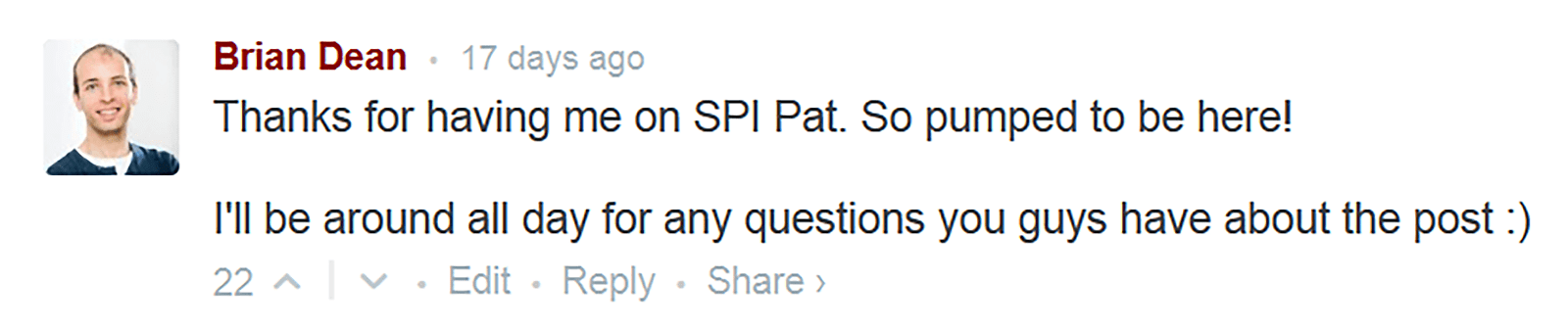 Commentaire sur un guest post de blog