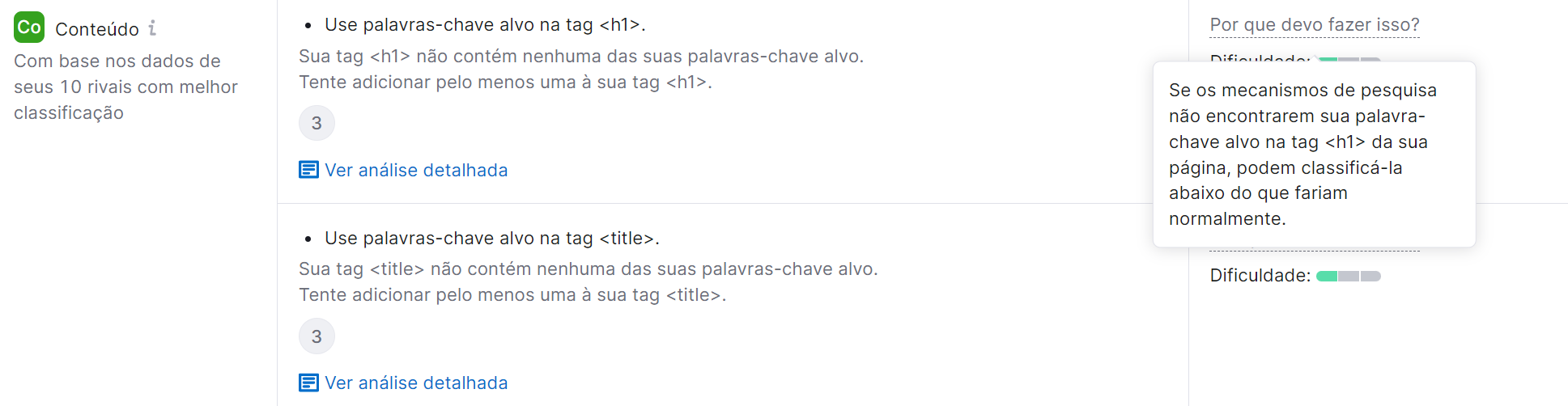 ideia de conteúdo, botão por que devo fazer isso