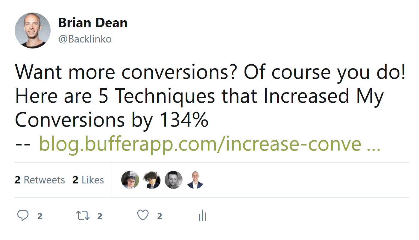 Brian – Social media promoting tweet