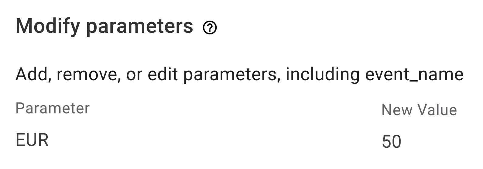 modifier paramètre eur