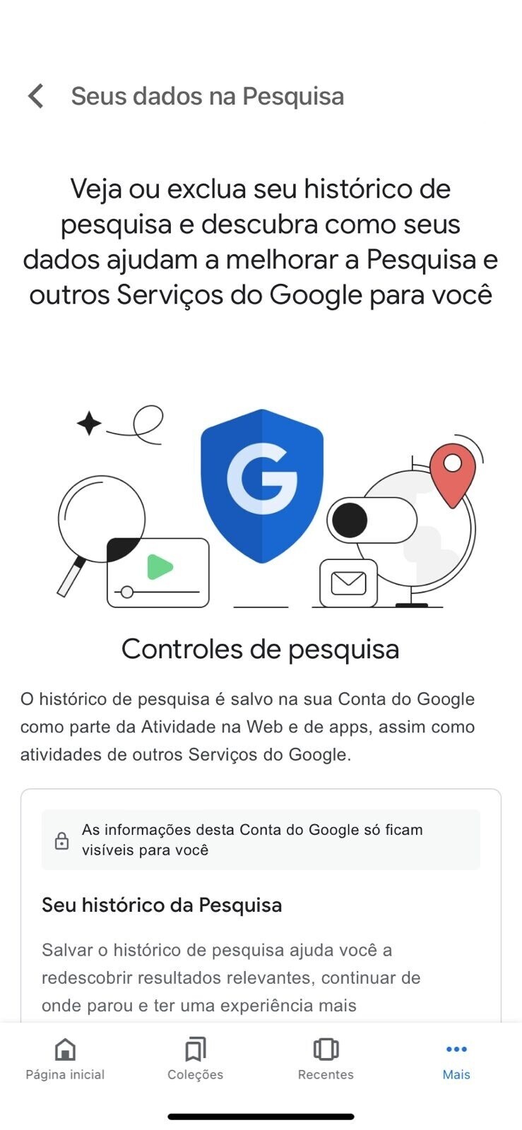 print de como fazer descadastro de temas no google discover