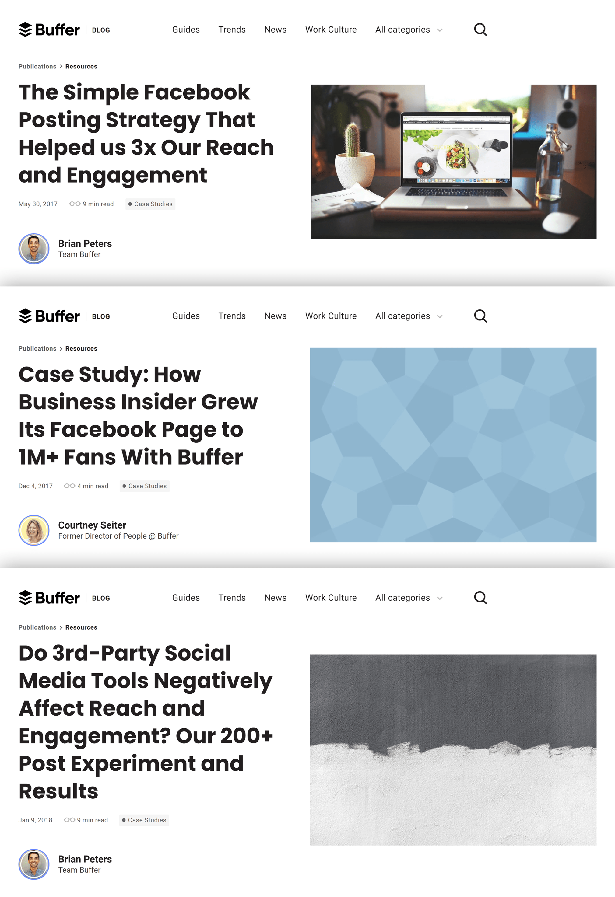 Buffer, études de cas